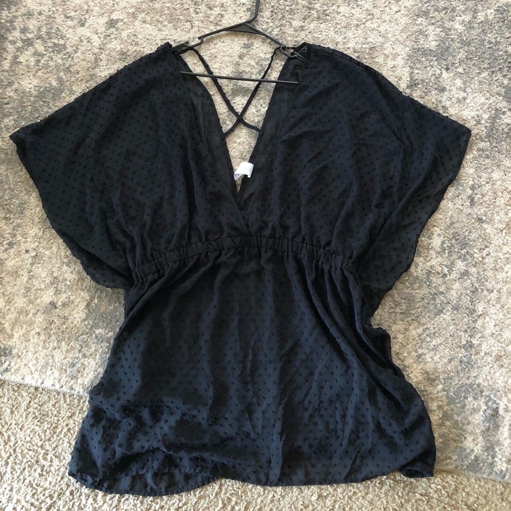 Sheer Black Swim Cover-up
